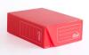 Caja archivo plast.360x250x120 cm t/volcada rojo PLANA