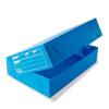 CAJA ARCHIVO PLAST. X 12 CM TV AZUL PAGODA/THE PEL (8512)