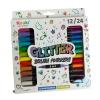 Marcador Kiruki doble punta pincel glitter x12 700023 (035606)
